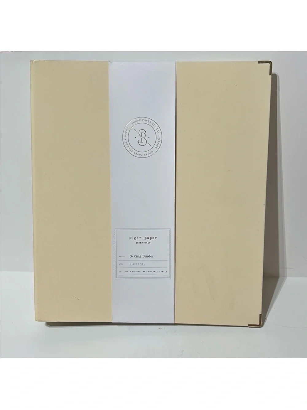 Sugar Paper Cream 3 Ring Binder with Divider Tabs